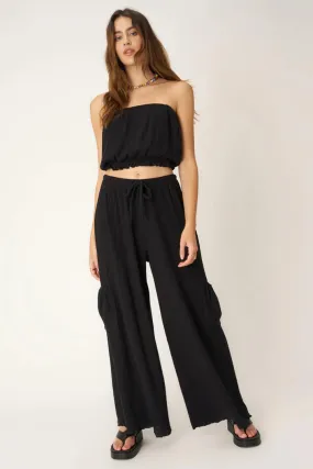 Never Better Textured Wide Leg Pant