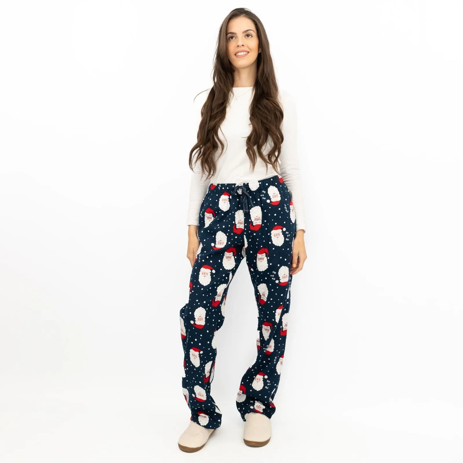 Old Navy Gap Womens Santa Christmas Pyjama Bottoms Elasticated Waist Trousers