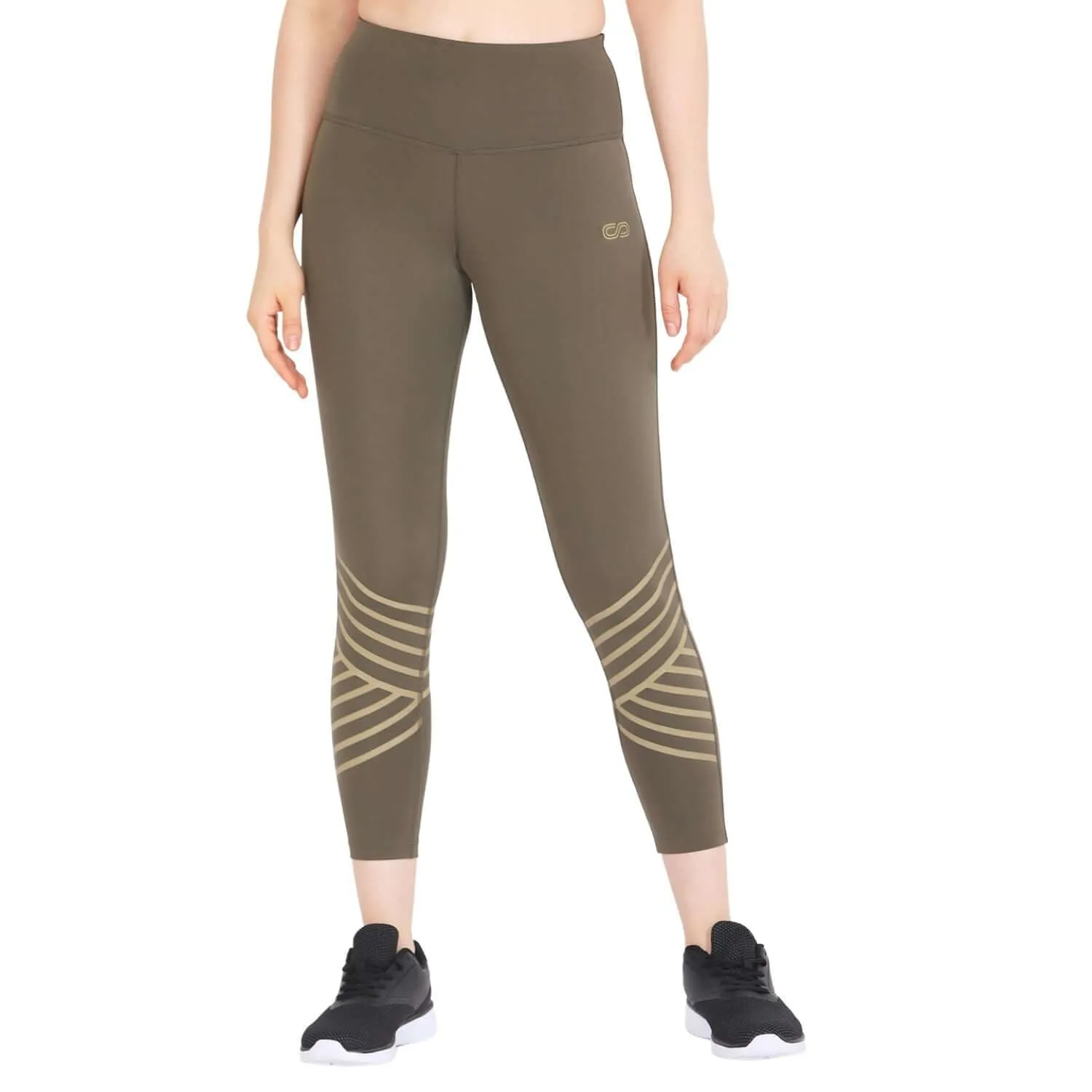 Olive Athena Reflective Crop Top & Leggings