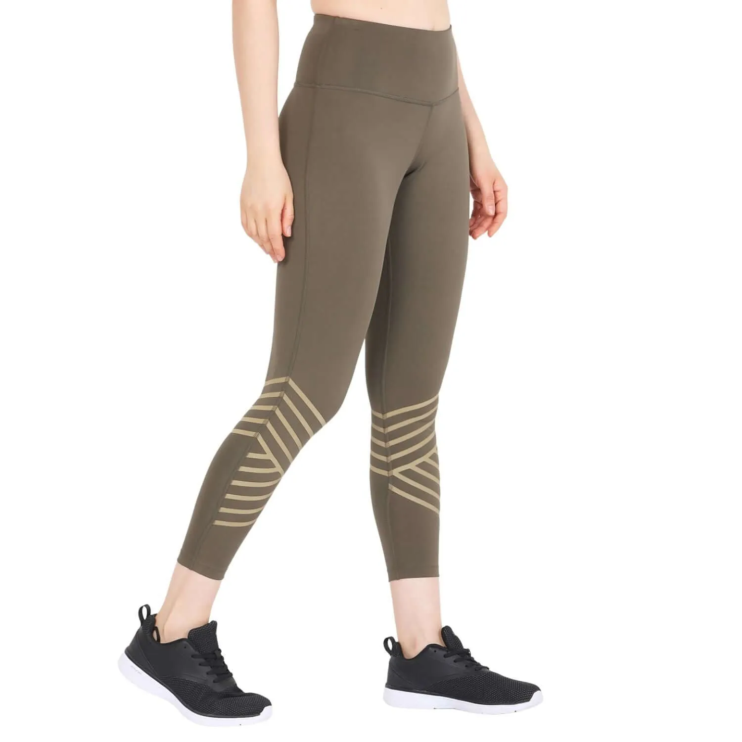 Olive Athena Reflective Crop Top & Leggings