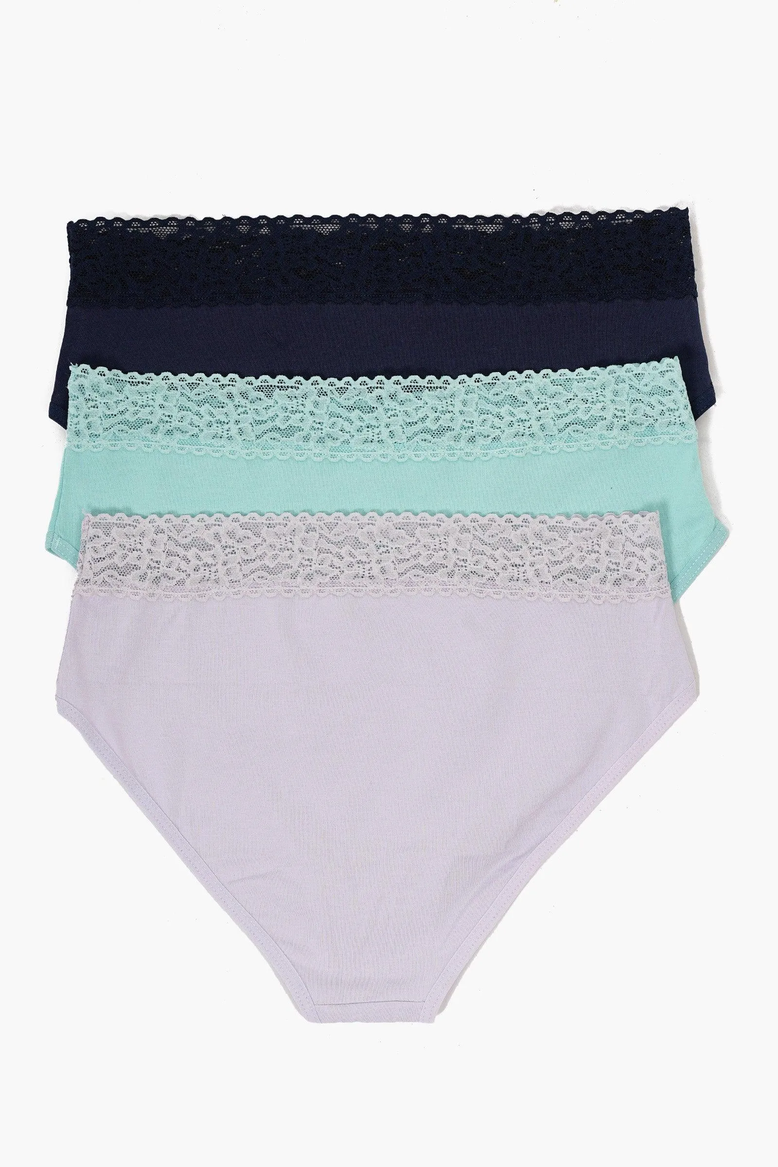 Pack of 3 Brief Panties with Lace