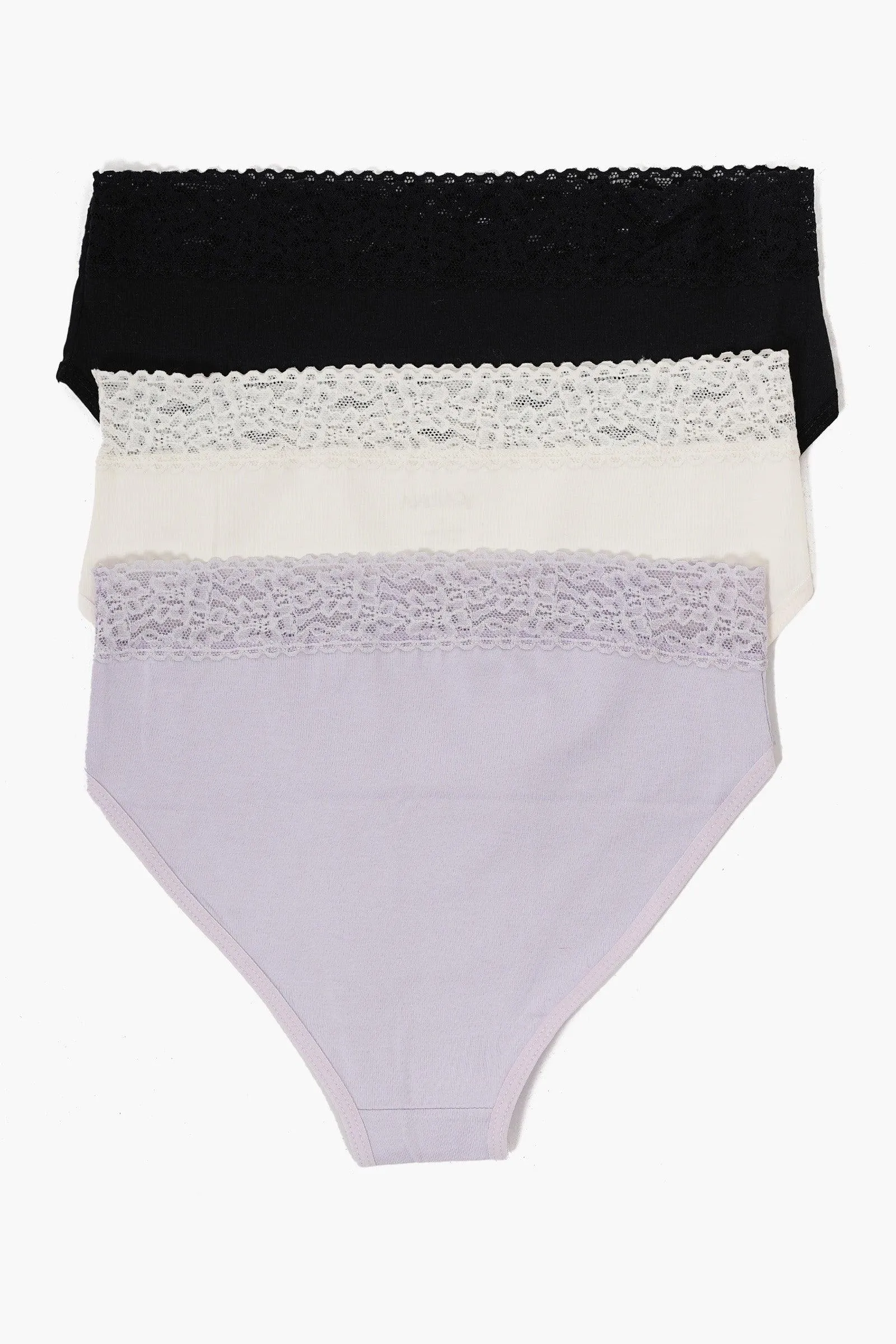 Pack of 3 Brief Panties with Lace