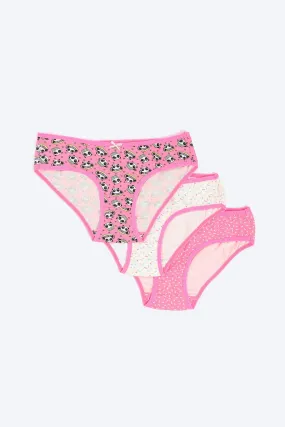 Pack of 3 Colored Bikini Panties