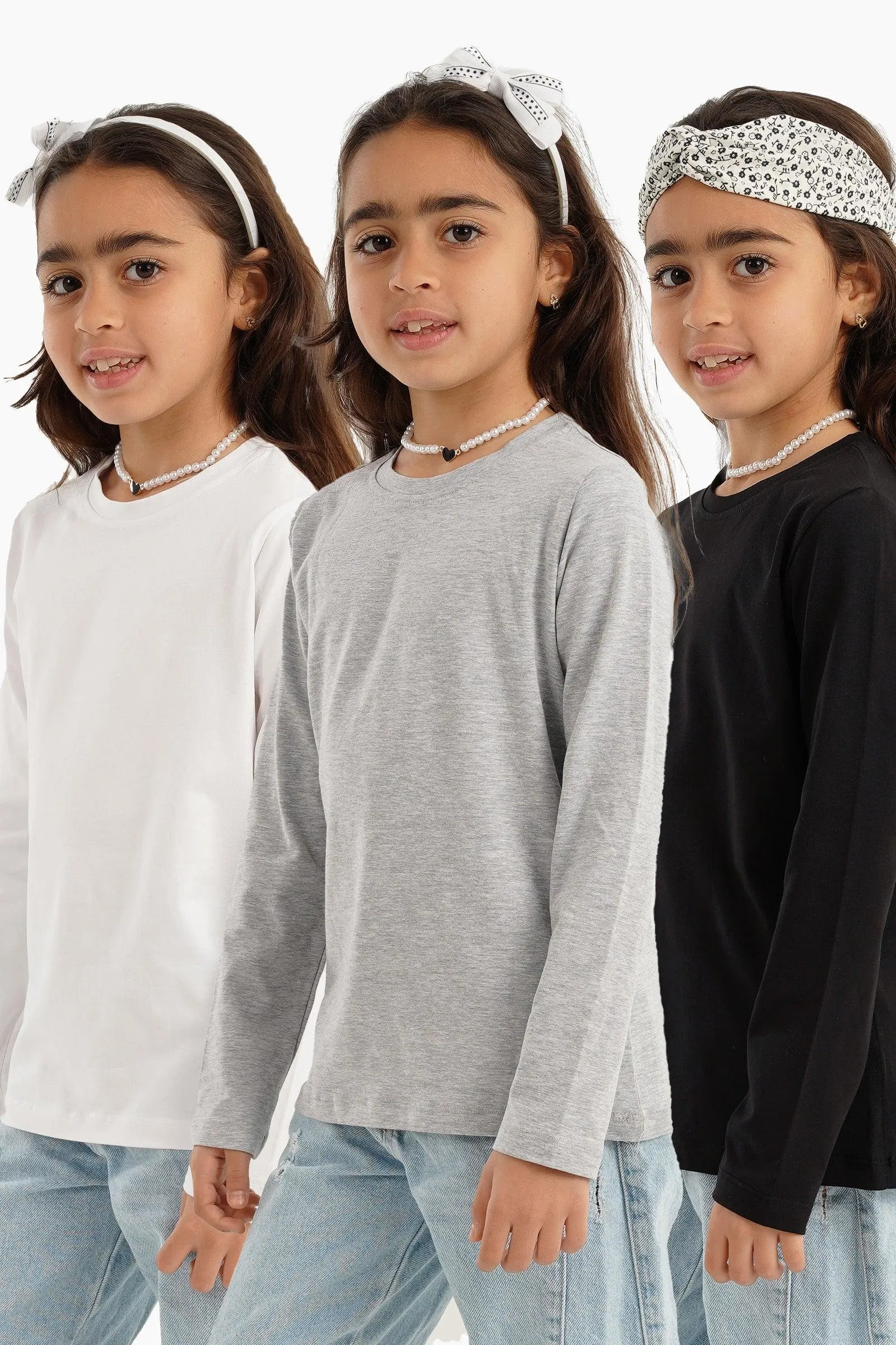 Pack of 3 Girly Long Sleeves Top