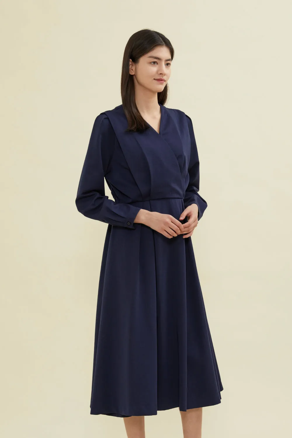 Pintuck Wrap Nursing Dress