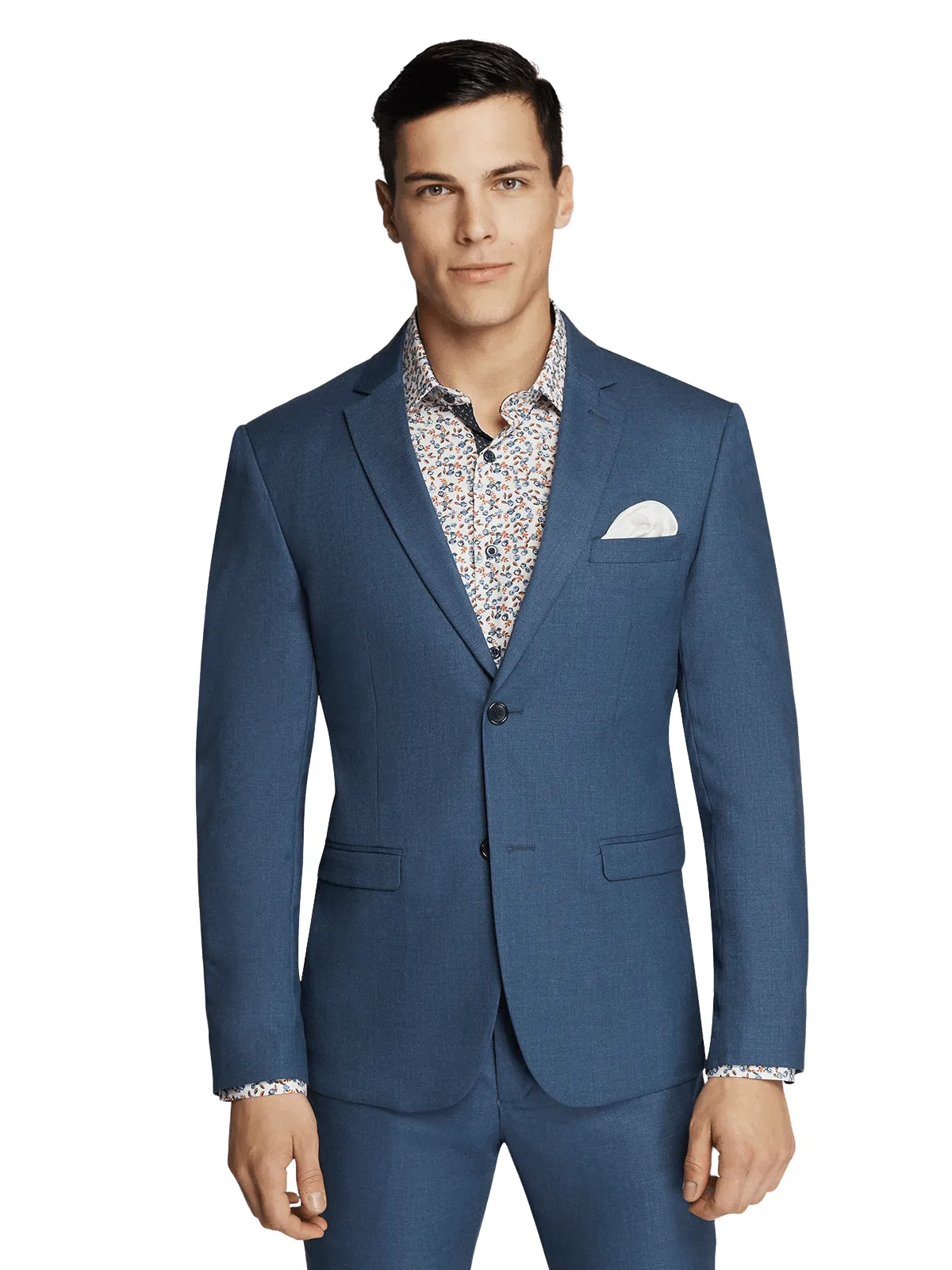 Poly Wool Blue Formal Suit