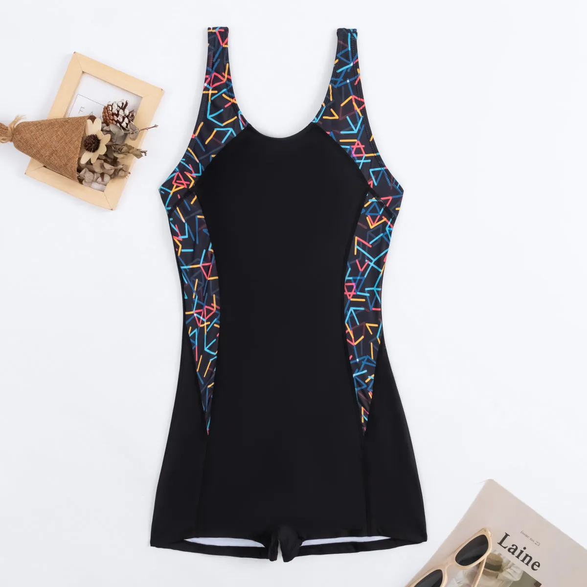 Printed One-piece Quick-drying Beach Swimsuit