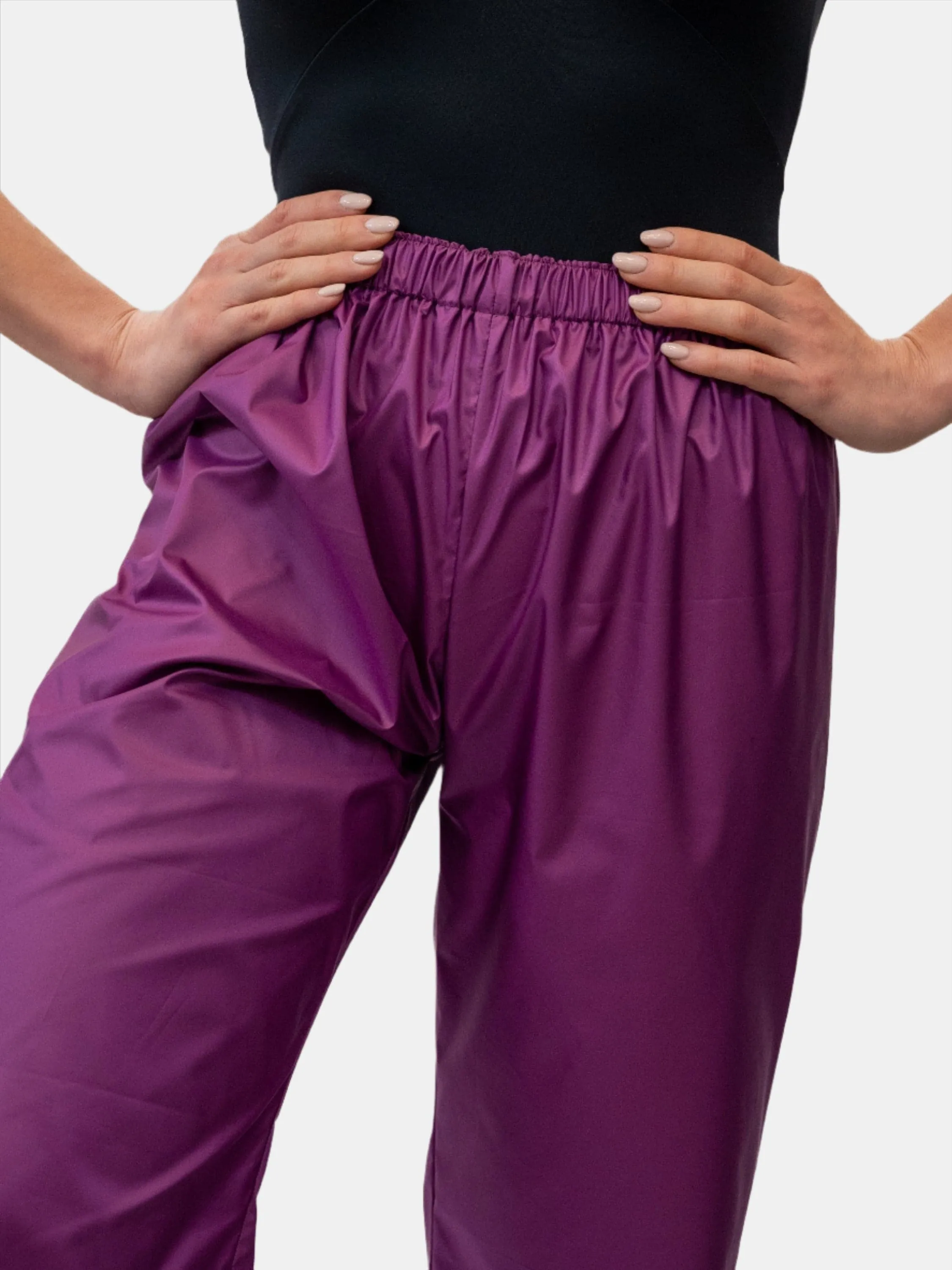 Purple Warm-Up Dance Trash Bag Pants MP5003