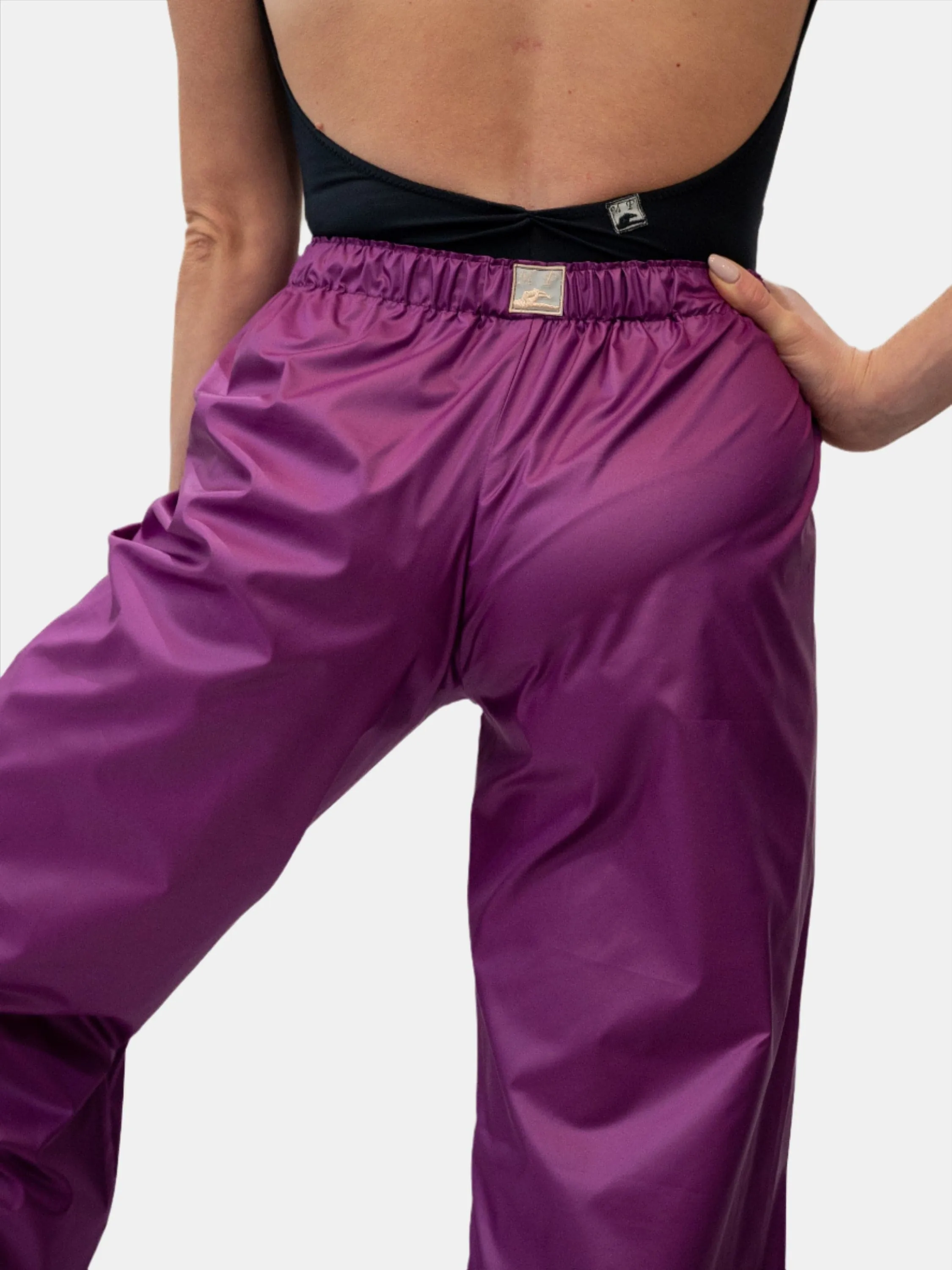 Purple Warm-Up Dance Trash Bag Pants MP5003