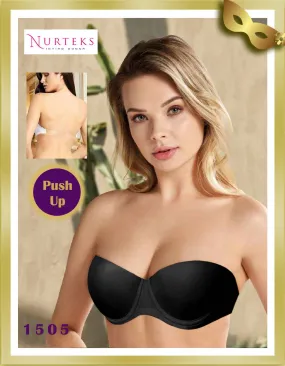 Push up Transparent Back Strapless Bra 1505