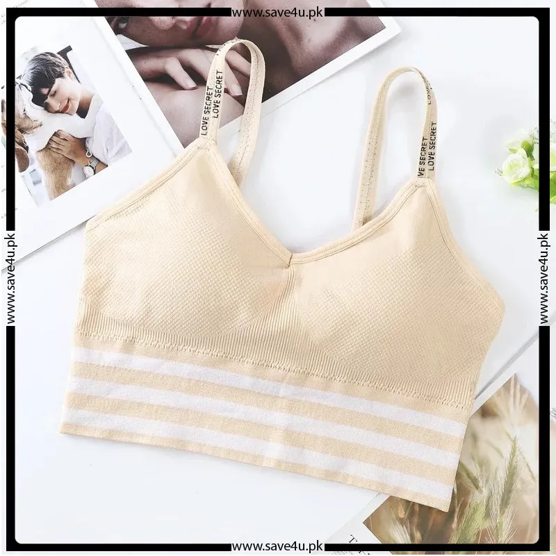 Removable Padded Wireless Pull-on Closure Bra