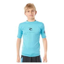 Rip Curl Boy's Corp Short Sleeve UV Tee - Blue