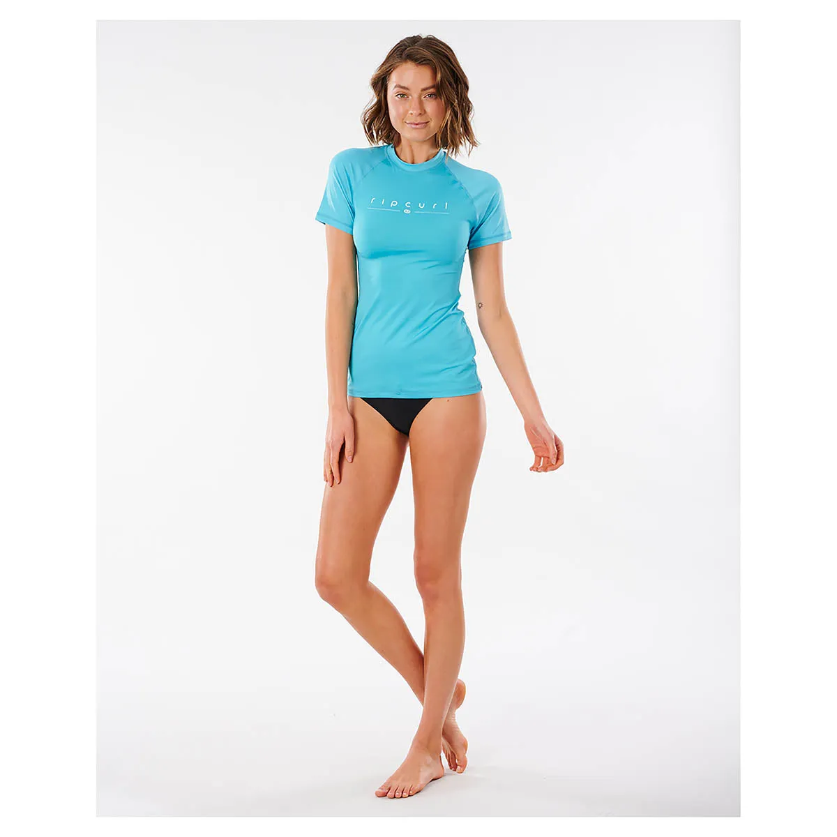 Rip Curl Women's Golden Rays Short Sleeve UV Tee - Light Blue