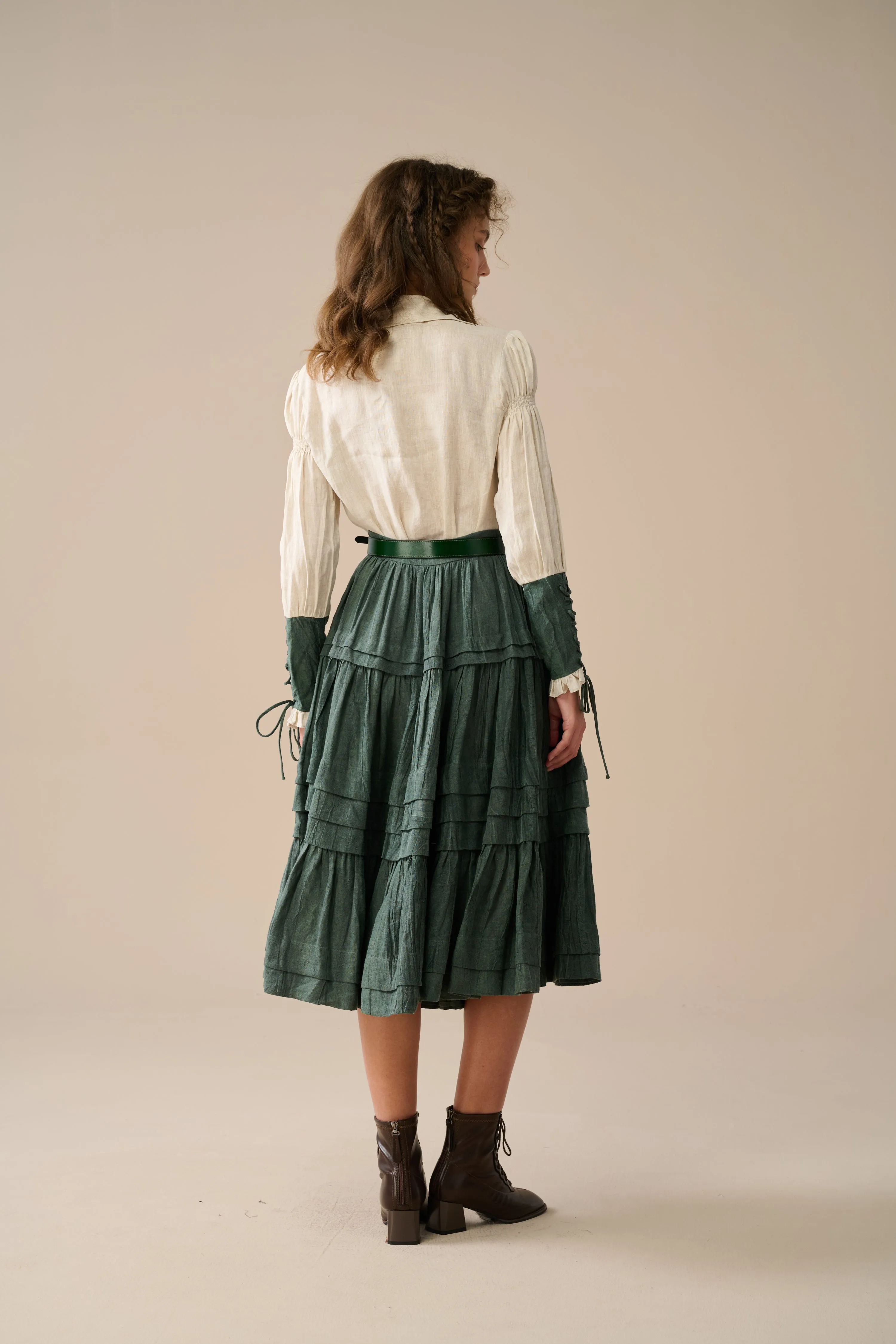 Ruby 31 | Layered twirl linen skirt