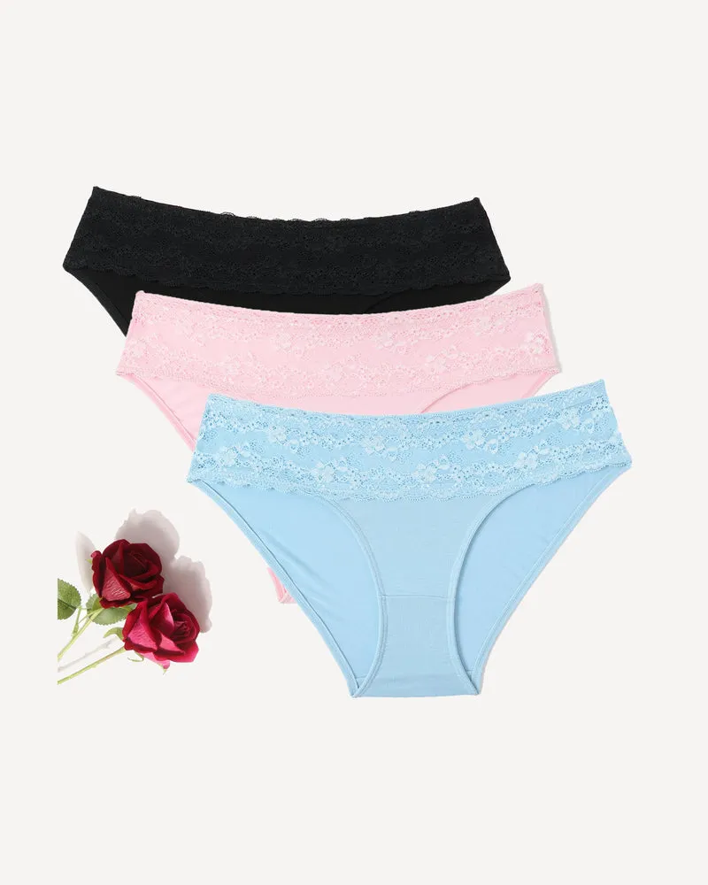 Seamless Panties Lace Ladies High Cut Hipster