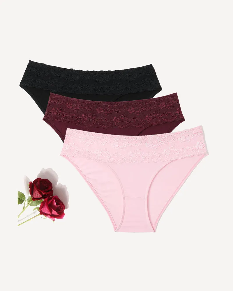 Seamless Panties Lace Ladies High Cut Hipster