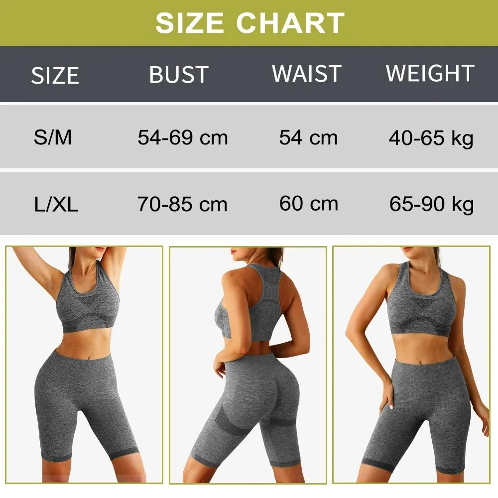 Seamless Women Push Up Scrunch Short Butt Lift Panties Wear Yoga Bra Gym High Waist Fitness Workout Leggings Yoga Set