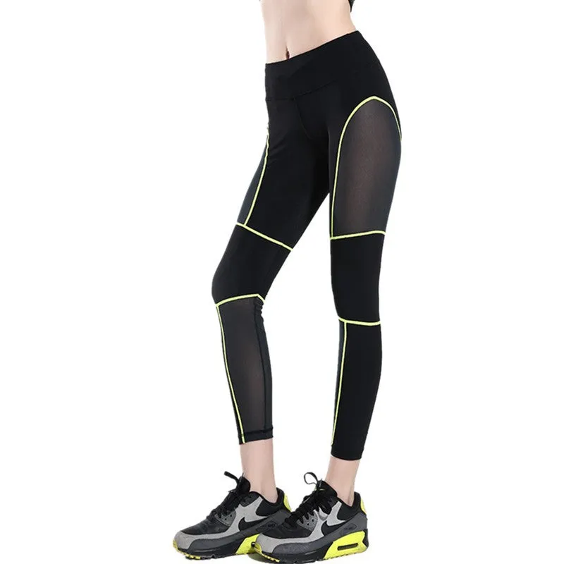 Sexy Net Yarn Joint Sports Tight Leggings