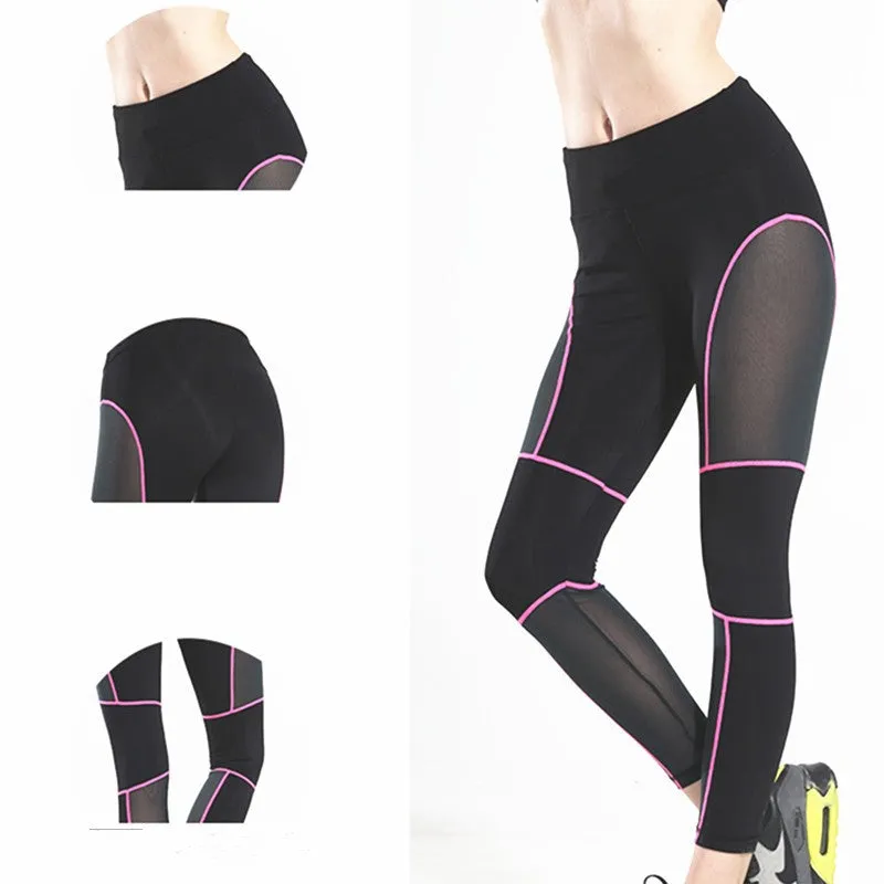 Sexy Net Yarn Joint Sports Tight Leggings