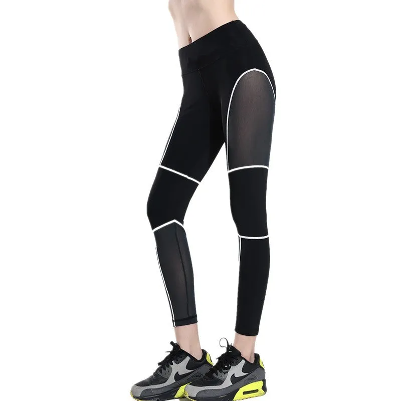 Sexy Net Yarn Joint Sports Tight Leggings