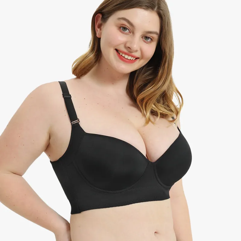 SheCurve® Push-Up Back Smoothing Bra-Black