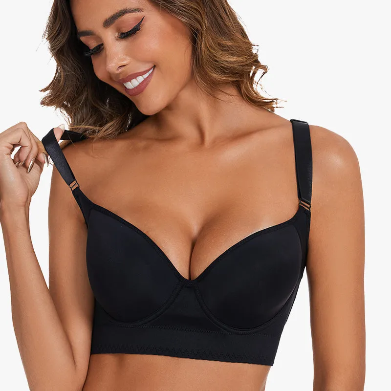 SheCurve® Push-Up Back Smoothing Bra-Black