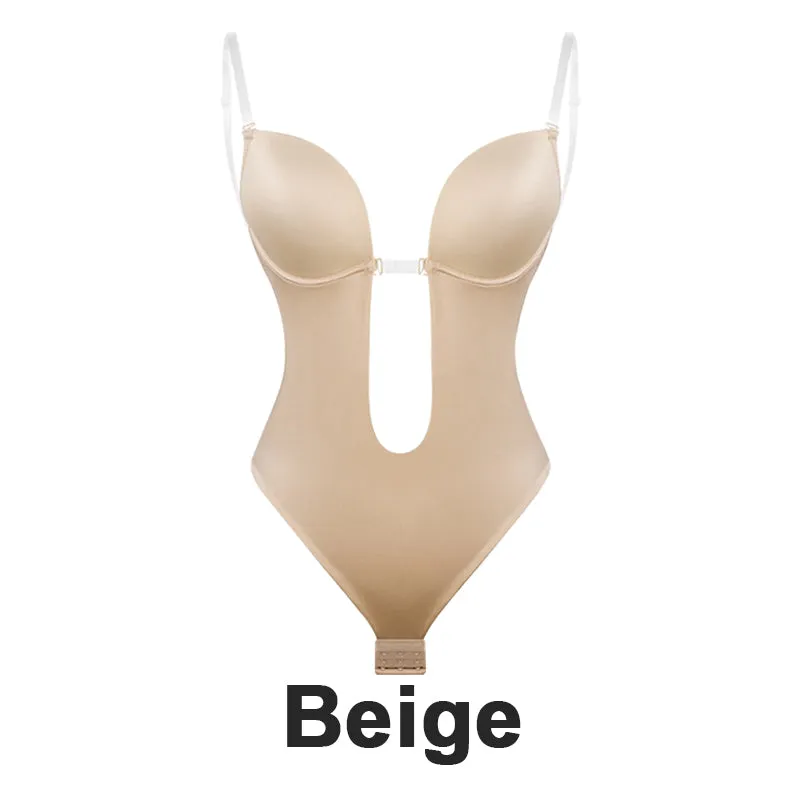 SheCurve® Strapless U Plunge Thong Bodysuit