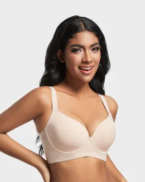 SheCurve®Back Smoothing Push-Up Plunge Bra - Skin