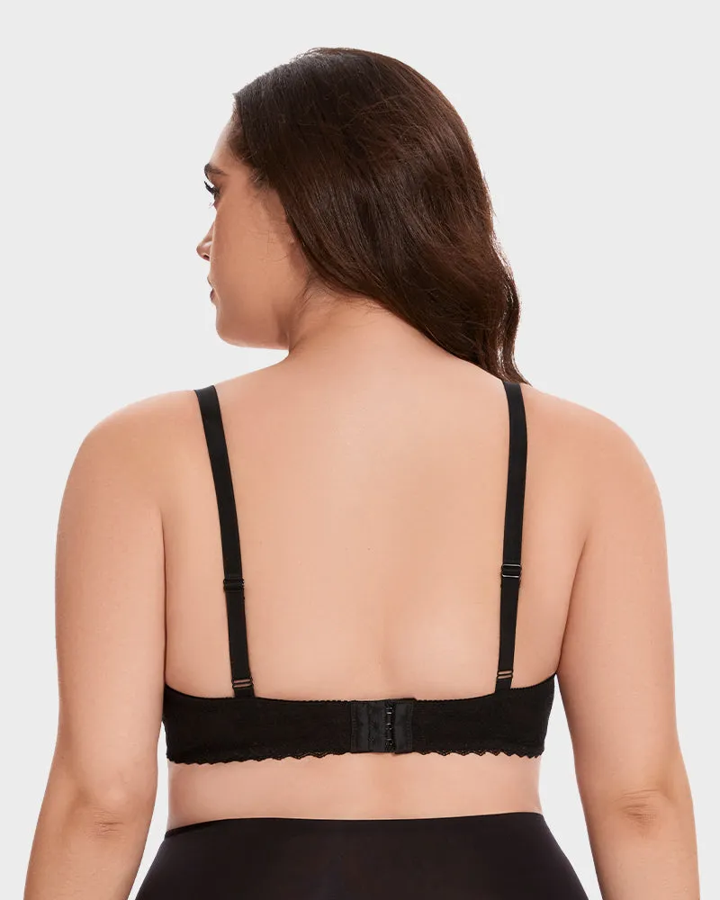 SheCurve®Comfort Lace Trim Push-Up Bra