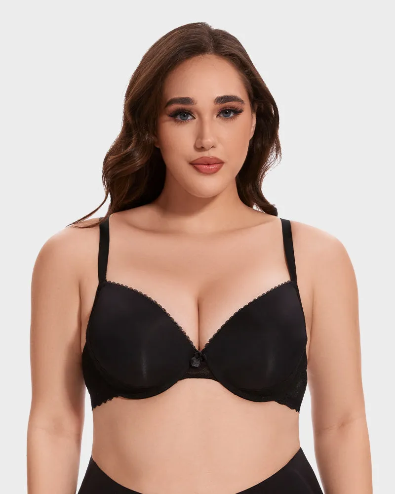 SheCurve®Comfort Lace Trim Push-Up Bra