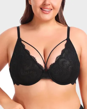 SheCurve®Non-Padded Lace Strappy Push-Up Bra