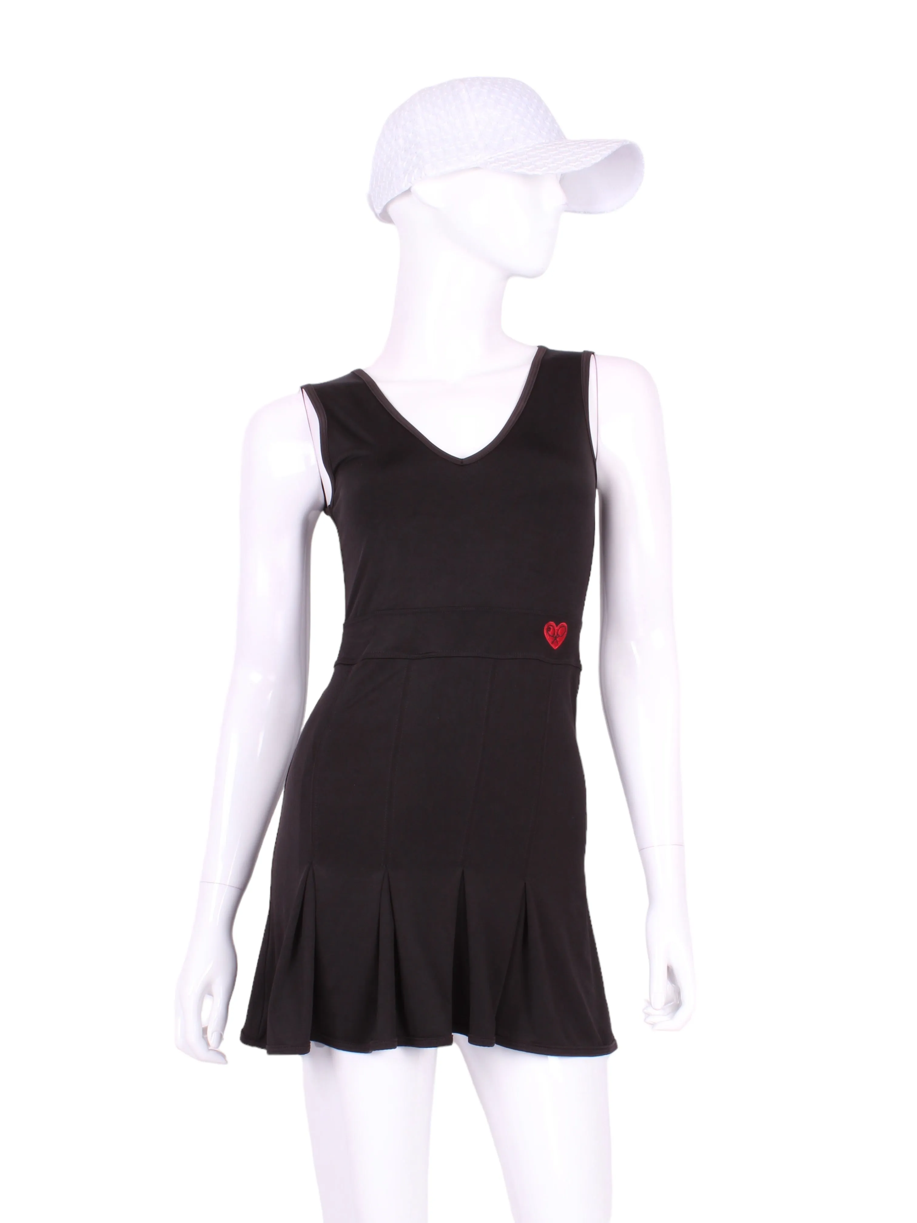 Short Black Angelina Court to Cocktails Tennis Dress