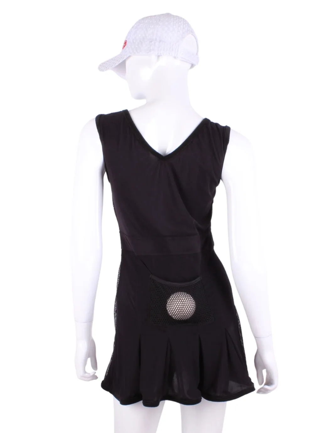 Short Black Angelina Court to Cocktails Tennis Dress