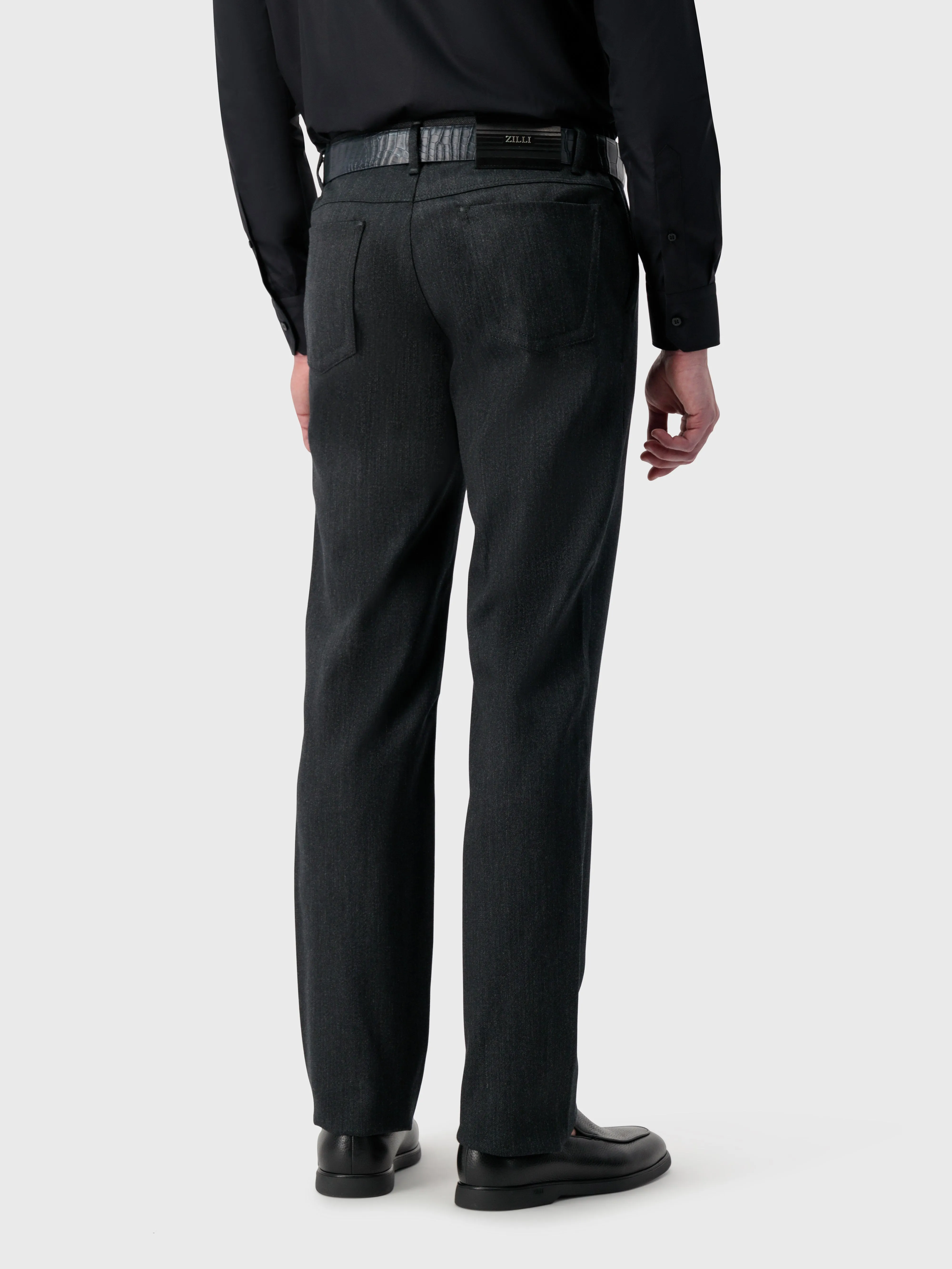 Slim Fit Trousers Grey Anthracite