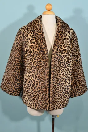 SOLD Vintage 60s Faux Leopard Jacket, Sportowne/Simba S