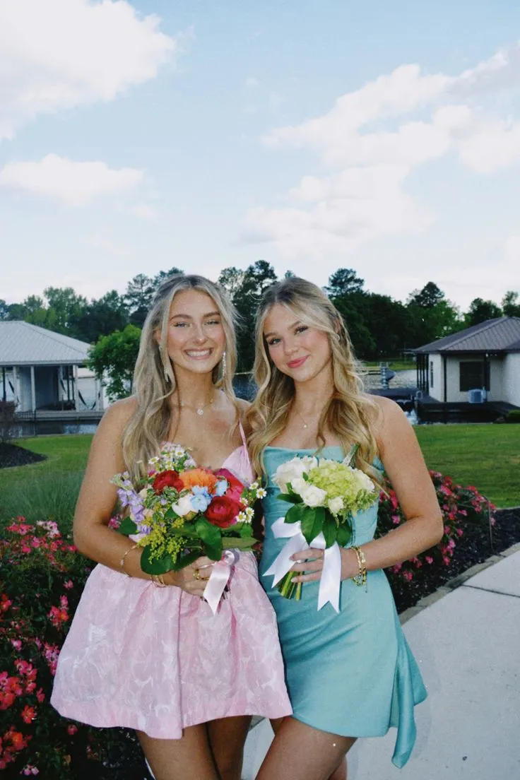 Strapless Pink Ruched Short Homecoming Dress