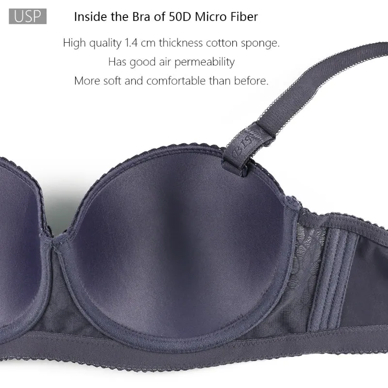 Thin Pad Half Cup Wired Bra For Women's