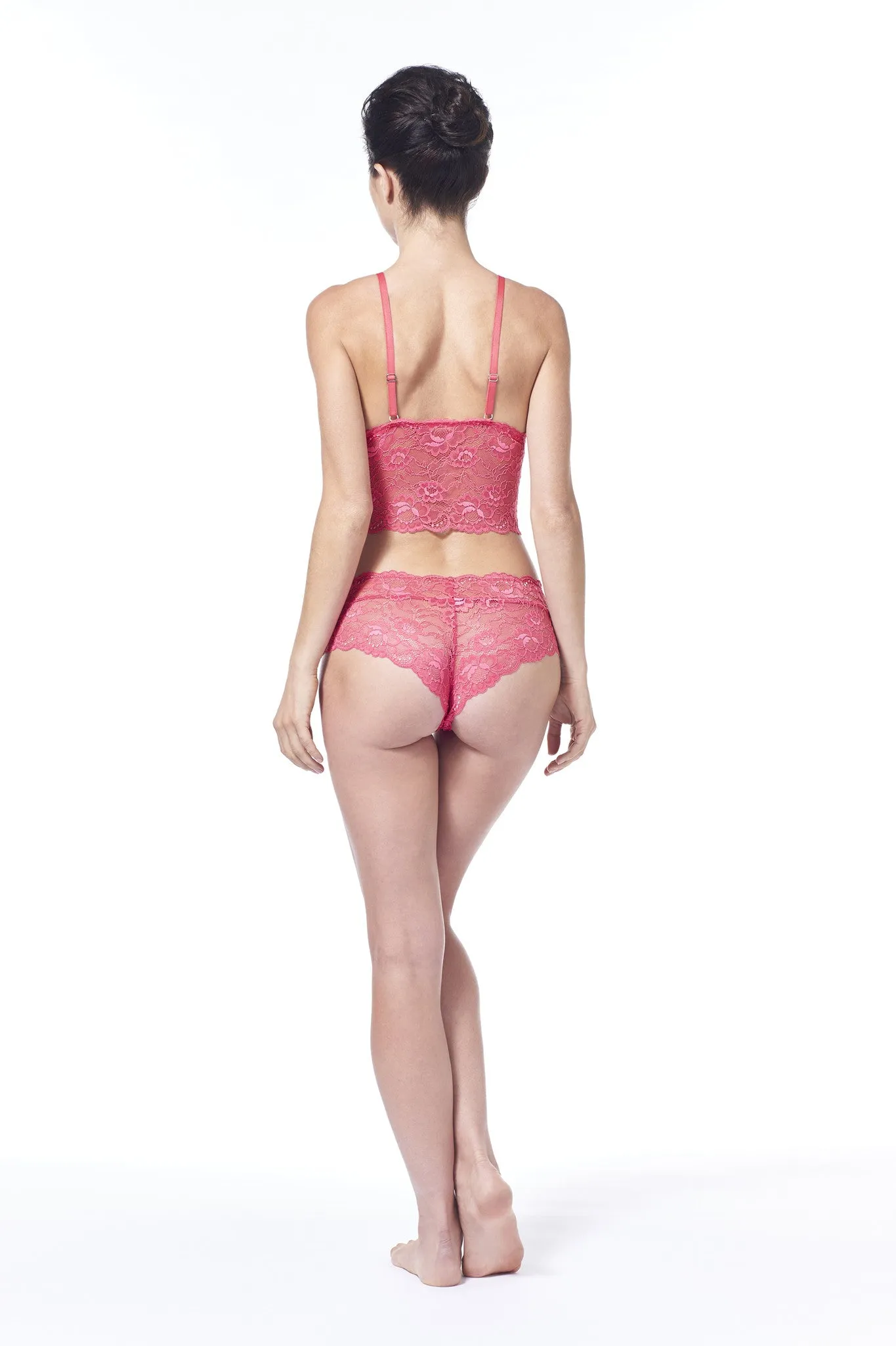 Tickle Me Pink Lacy Cheeky