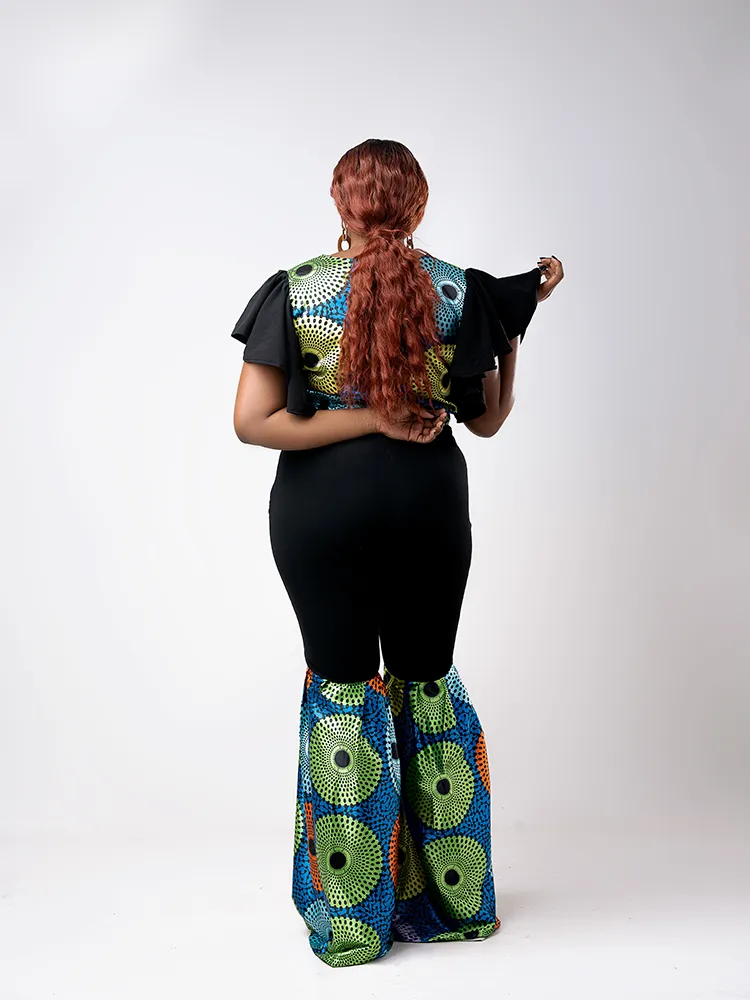 Two tone Folake bell bottom pants