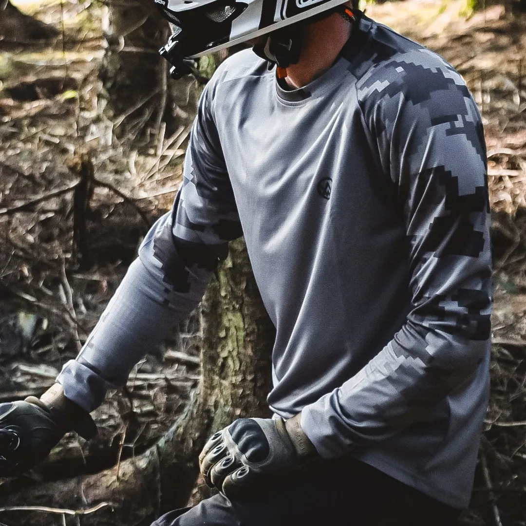 Urban Digital Camo Long Sleeve MTB Jersey (Sleeves Only Design)