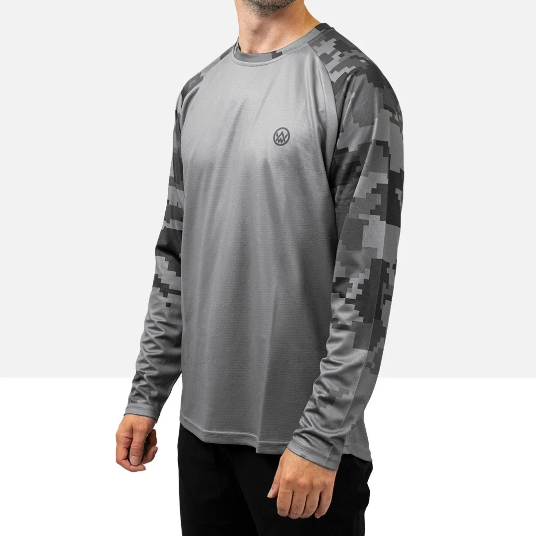 Urban Digital Camo Long Sleeve MTB Jersey (Sleeves Only Design)