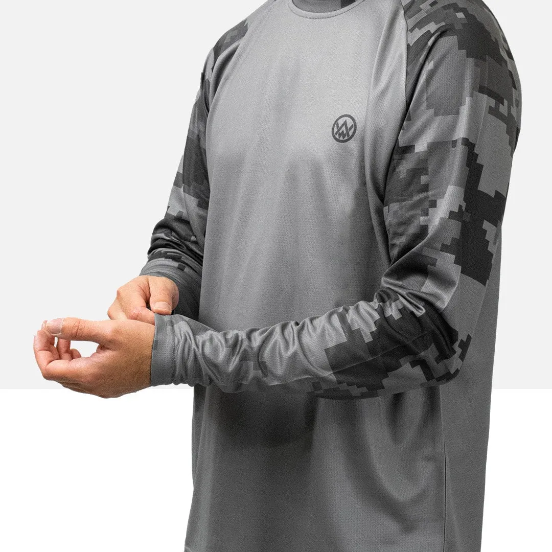 Urban Digital Camo Long Sleeve MTB Jersey (Sleeves Only Design)