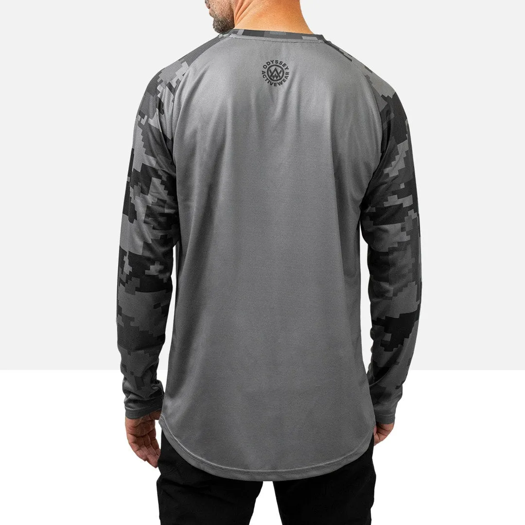 Urban Digital Camo Long Sleeve MTB Jersey (Sleeves Only Design)