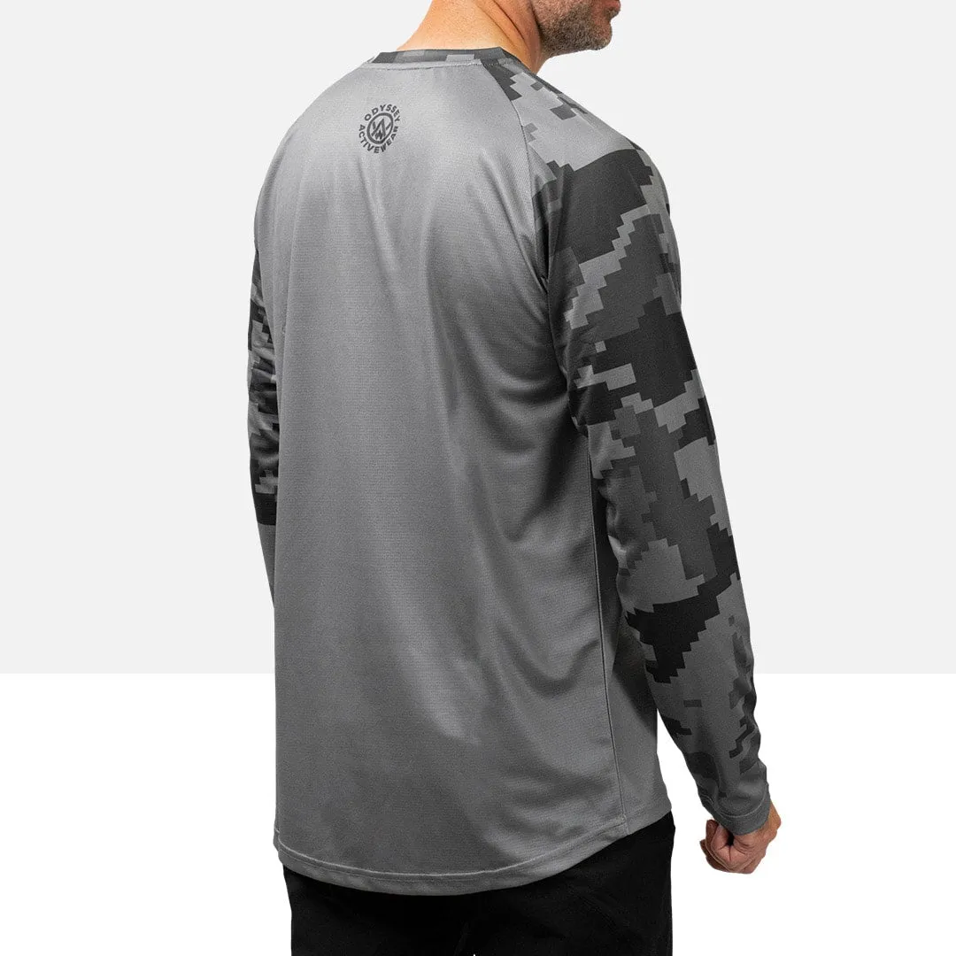 Urban Digital Camo Long Sleeve MTB Jersey (Sleeves Only Design)