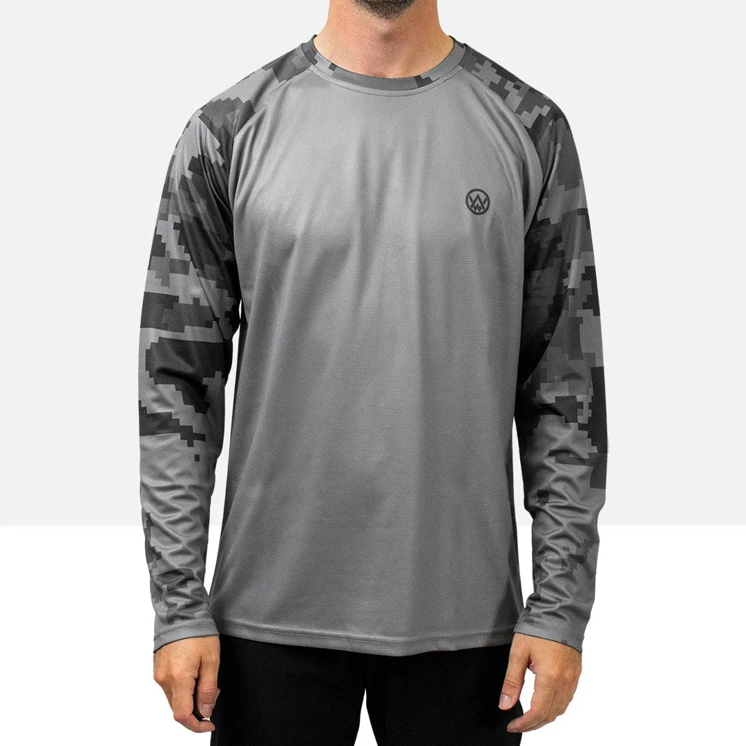 Urban Digital Camo Long Sleeve MTB Jersey (Sleeves Only Design)