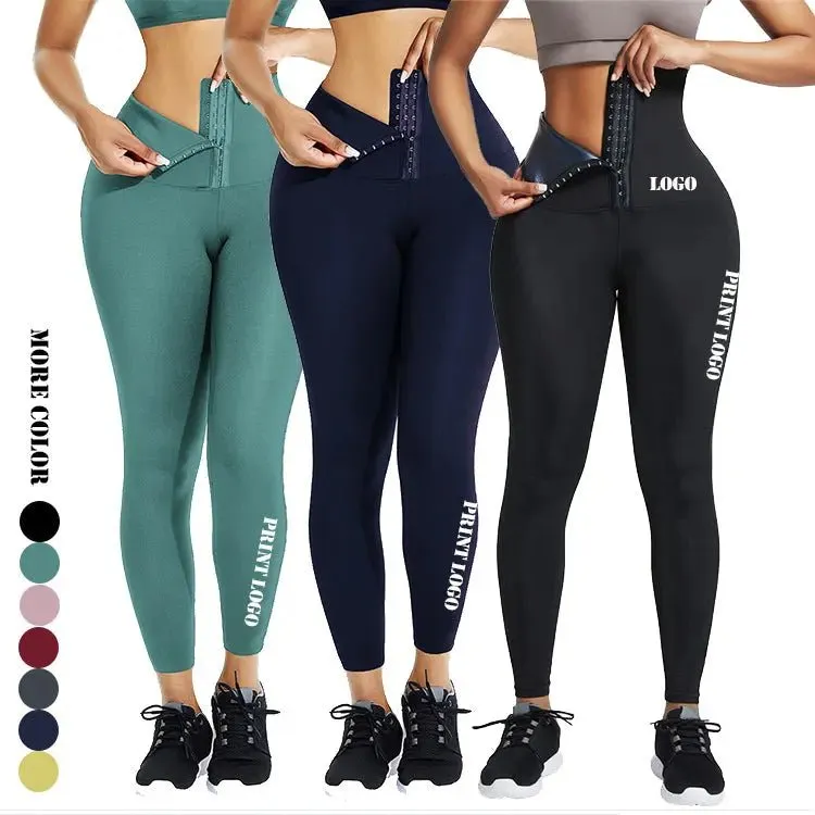 WaistDear Women's High Waist Trainer Leggings - Slimming Corset Shapewear