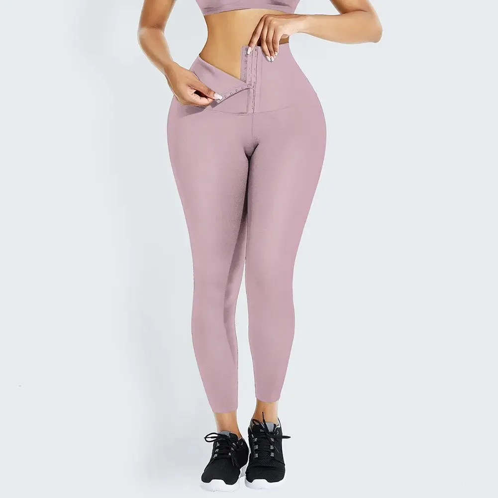 WaistDear Women's High Waist Trainer Leggings - Slimming Corset Shapewear