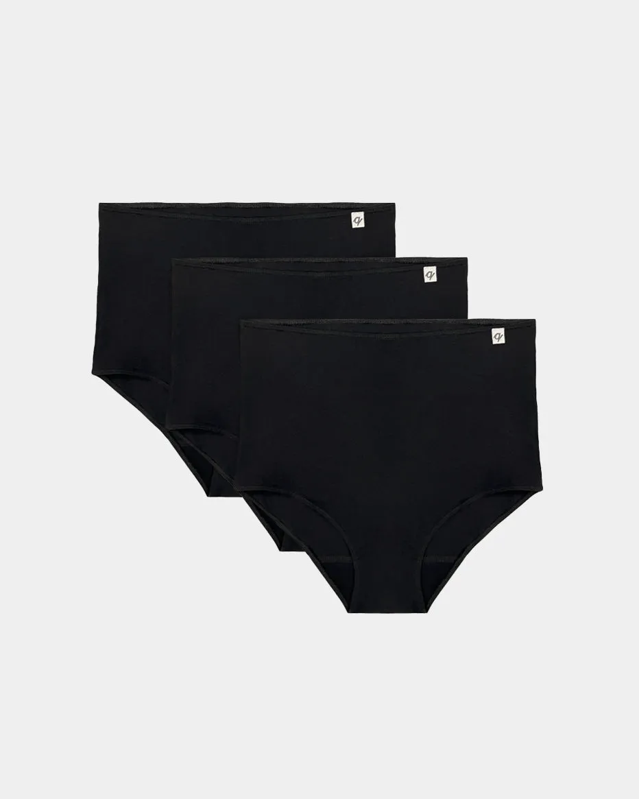 Women's High Waist Brief - 95% Organic Cotton