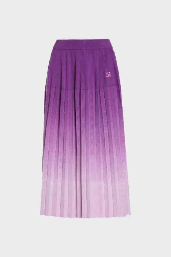 Women's Merino Gradient Pleated Skirt