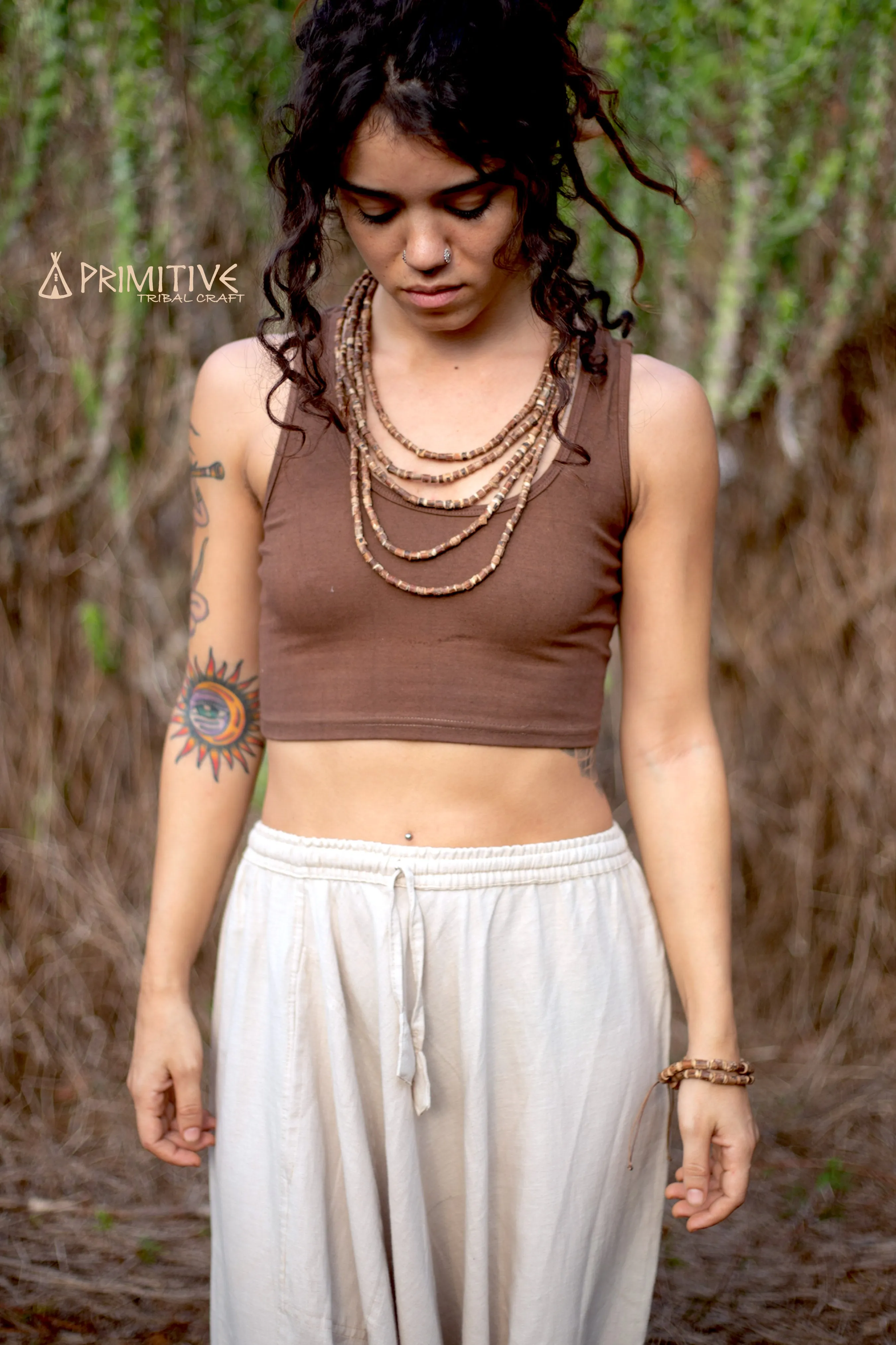 Yoga Outfit ๑⋙ Organic Cotton Yoga Top   3/4 Harem Pants Handwoven Cotton